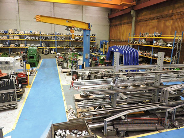 GPS Engineering S.r.l., view of a part of the workshop.